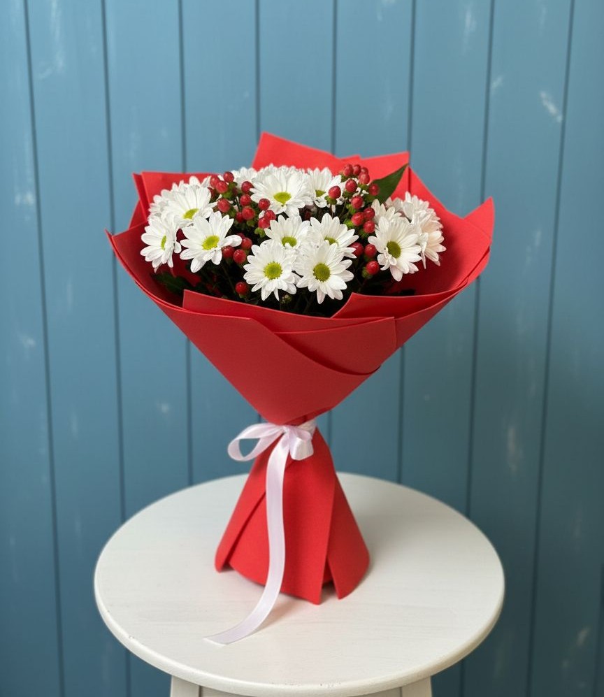 Букет цветов из: Хризантемы в Верхнем Казанище