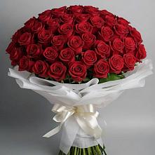 Букет 101 Красная роза Блэк Мэджик в Верхнем Казанище