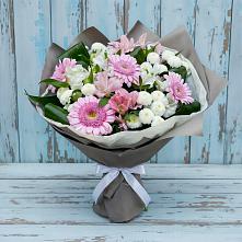 Букет цветов из:  Герберы, Альстромерии и Хризантемы #REPLACE_PRED# Верхнем Казанище