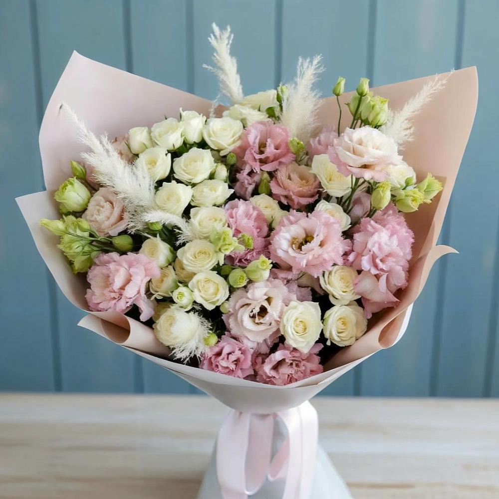 Букет цветов из: Альстромерии и Розы в Верхнем Казанище