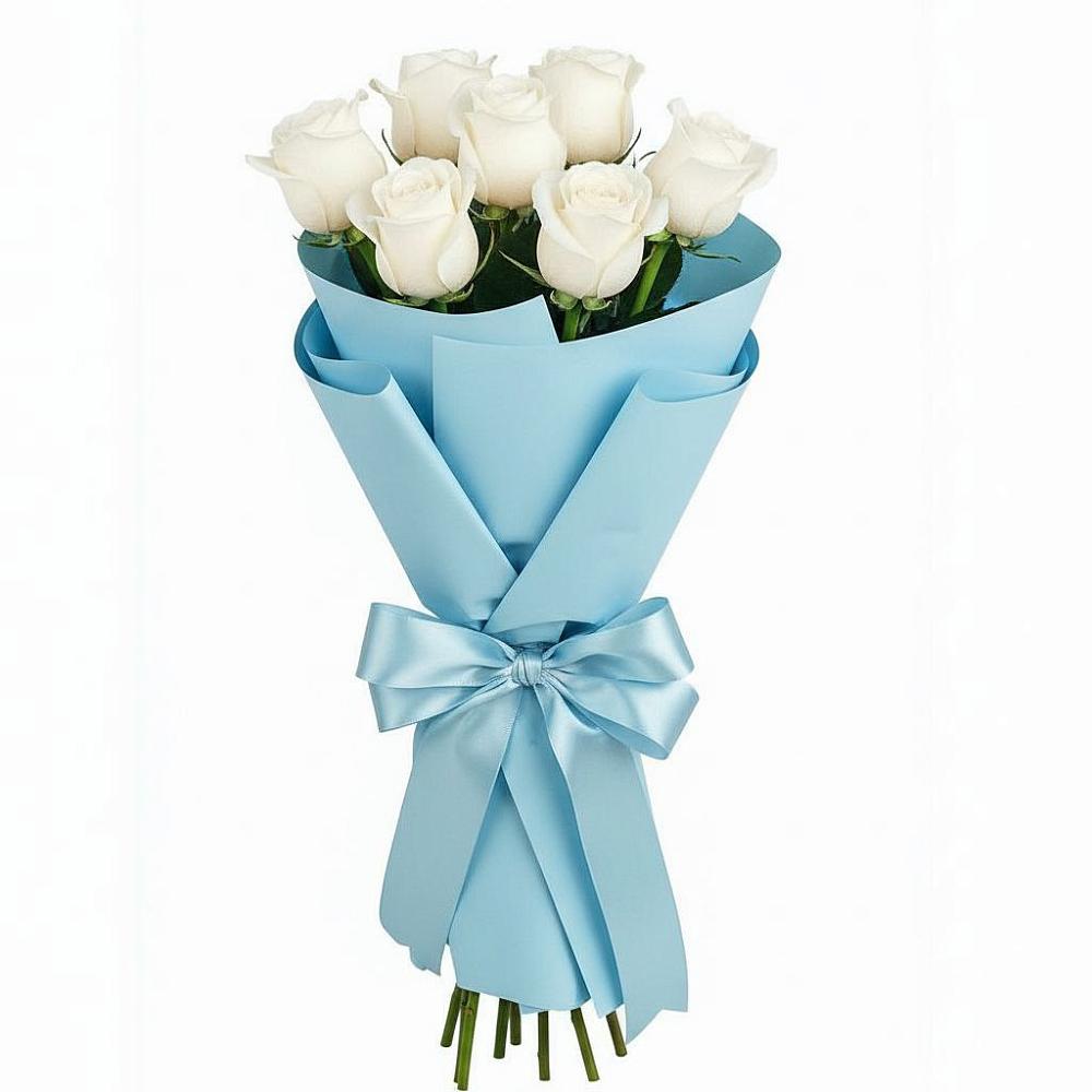 Букет 7 белых роз Проуд в Верхнем Казанище