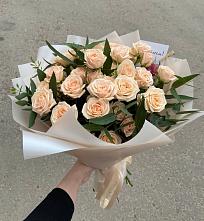 Букет Кремовые розы Латте в Верхнем Казанище