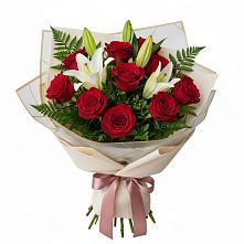 Букет цветов из:  Лилии и Розы в Верхнем Казанище