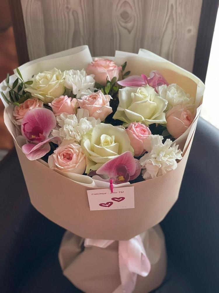 Букет цветов из: Орхидеи, Розы и Гвоздики в Верхнем Казанище