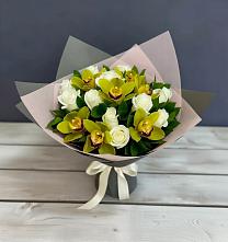 Букет цветов из:  Орхидеи и Розы в Верхнем Казанище