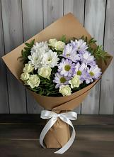 Букет цветов из:  Хризантемы и Розы в Верхнем Казанище