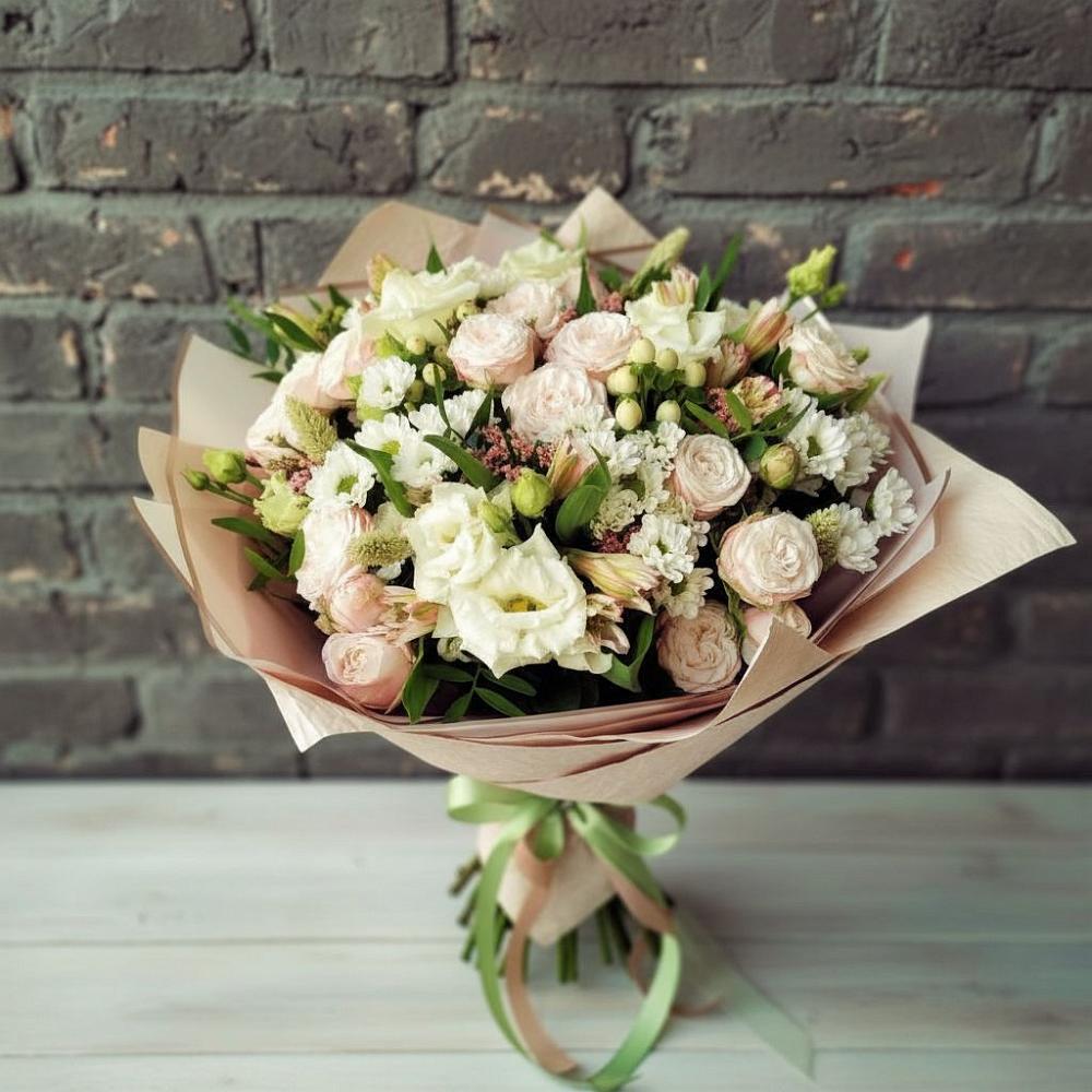 Букет цветов из: Альстромерии, Розы и Хризантемы в Верхнем Казанище