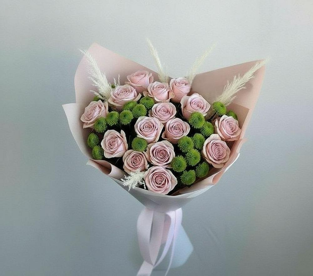 Букет цветов из: Розы и Хризантемы в Верхнем Казанище