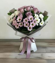 Букет цветов из:  Хризантемы и Розы в Верхнем Казанище