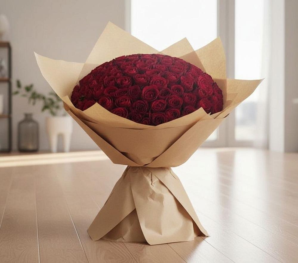Букет 101 Красная роза в Верхнем Казанище
