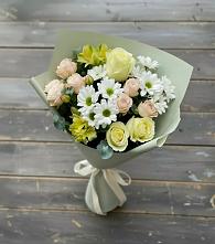 Букет цветов из:  Альстромерии, Розы и Хризантемы в Верхнем Казанище