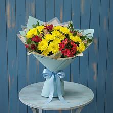 Букет цветов из:  Альстромерии и Хризантемы #REPLACE_PRED# Верхнем Казанище