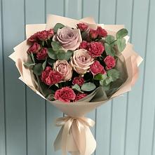 Букет цветов из:  Гвоздики и Розы в Верхнем Казанище