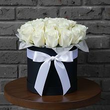 Цветочная композиция из Розы в шляпной коробке в Верхнем Казанище